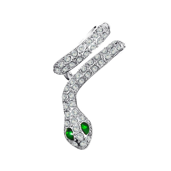 Alloy Animal Geometric Diamond Inlaid Retro Exaggerated Snake Earrings For Women