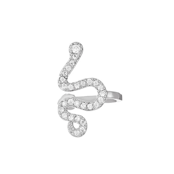 Alloy Animal Geometric Diamond Inlaid Retro Exaggerated Snake Earrings For Women