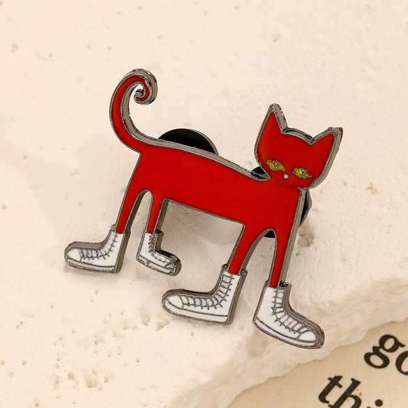 Alloy Animal Geometric Dripping Oil Brooch For Women