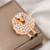 Alloy Animal Lamb Brooch Set With Pearls Women's Highend Light Luxury Clothing Accessories
