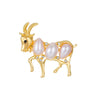 Alloy Animal Lamb Brooch Set With Pearls Women's Highend Light Luxury Clothing Accessories