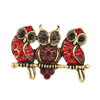 Alloy Animal Owl Fashion Brooch Electroplated For Clothing Accessories Unisex And Men's
