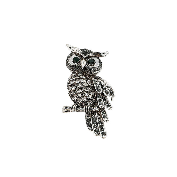 Alloy Animal Owl Fashion Brooch For Women With Electroplating