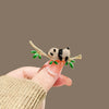 Alloy Animal Panda Style Brooch With Electroplating Decoration For Men And Women
