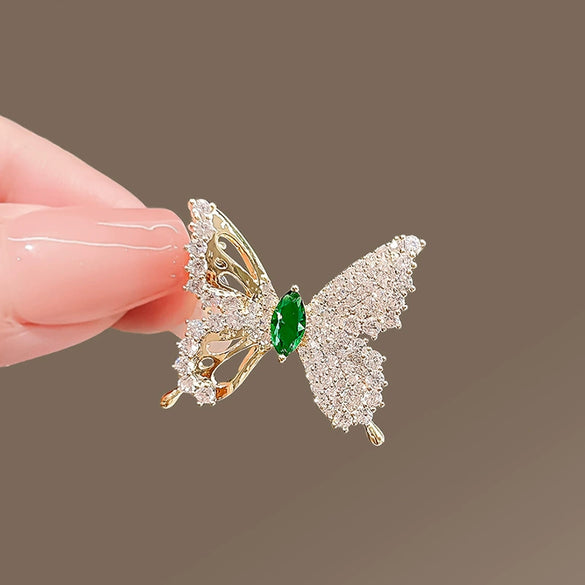 Alloy Animal Pattern Dancing Butterfly Antiexposure Brooch For Women With Electroplating Treatment