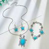 Alloy Animal Pattern Electroplated Women's Three Piece Jewelry Set Earrings Necklace Jewelry With Corn Chain