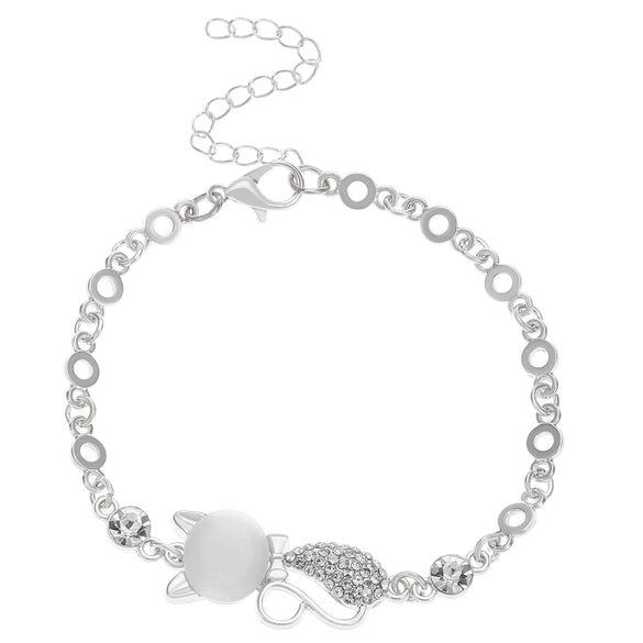 Alloy Animal Pattern Jewelry Set For Women With Diamond Design Including Earrings Necklace And Bracelet