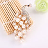Alloy Animal Peacock Brooch With Pearl Rhinestone Electroplated Clothing Accessories For Women