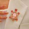 Alloy Animal Shape Retro Green Electroplated Turtle Brooch Highend Niche Jewelry Pin Unisex Accessories