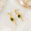 Alloy Animal Snake Women's Diamondencrusted Earrings