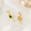 Alloy Animal Snake Women's Diamondencrusted Earrings