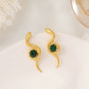 Alloy Animal Snake Women's Diamondencrusted Earrings