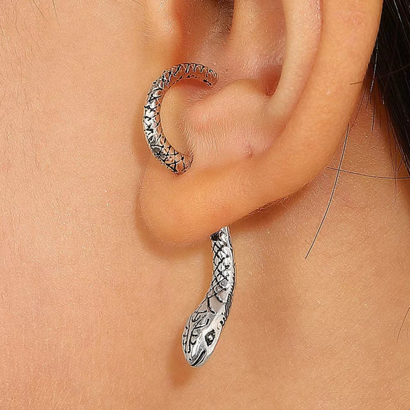 Alloy Animal Snake Women's Exaggerated Fashion Earrings With Electroplating