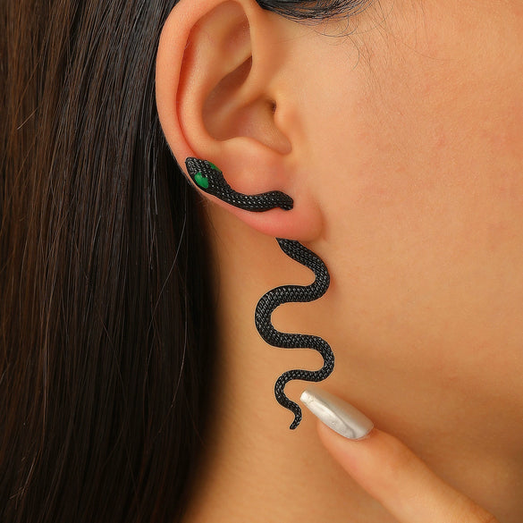 Alloy Animal Snake Women's Fashion Exaggerated Removable Earrings With Electroplating