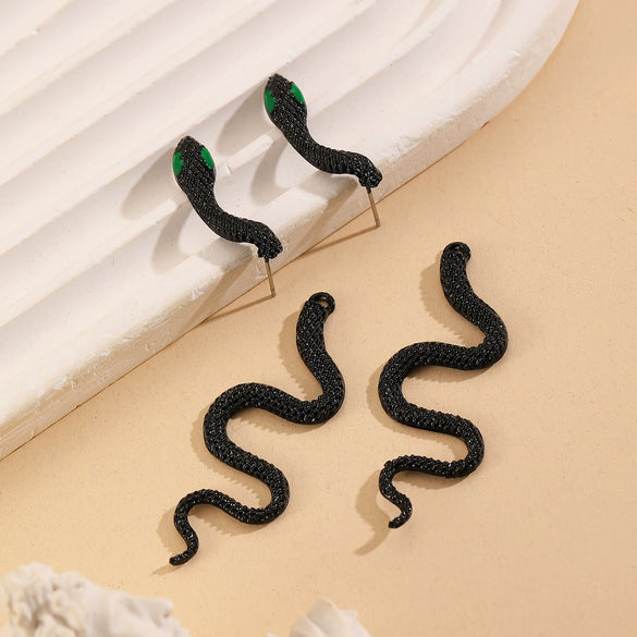 Alloy Animal Snake Women's Fashion Exaggerated Removable Earrings With Electroplating