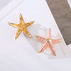 Alloy Animal Starfish Dripping Oil Brooch For Women