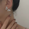 Alloy Animal Style Hollow Butterfly Rose Electroplated Women's Earrings