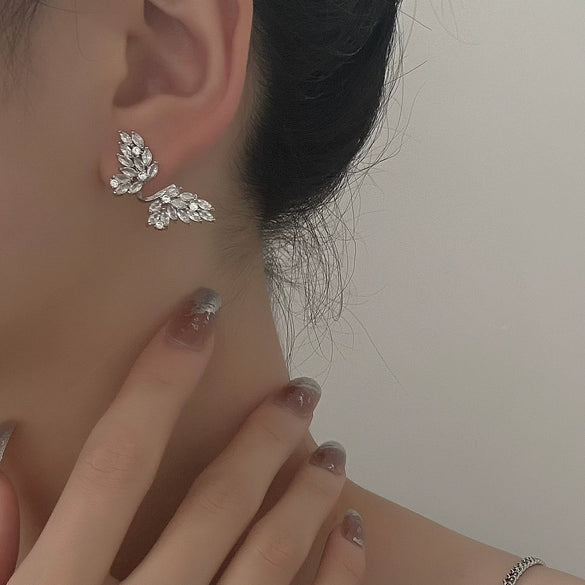 Alloy Animal Style Hollow Butterfly Rose Electroplated Women's Earrings