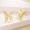 Alloy Animal Style Hollow Butterfly Rose Electroplated Women's Earrings