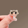 Alloy Animal Style Hollow Cat Brooch For Women With Electroplating