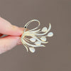 Alloy Animal Swan Cat Eye Brooch For Women With Electroplating