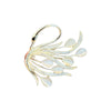 Alloy Animal Swan Cat Eye Brooch For Women With Electroplating