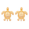 Alloy Animal Tortoise Earrings Electroplated For Women