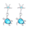 Alloy Animal Tortoise Earrings Electroplated For Women