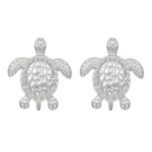 Alloy Animal Tortoise Earrings Electroplated For Women