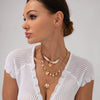 Alloy Animal Zodiac Geometric Style Electroplated Starfish Conch Pendant Necklace For Women