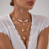 Alloy Animal Zodiac Geometric Style Electroplated Starfish Conch Pendant Necklace For Women