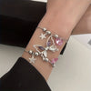 Alloy Animal Zodiac Style Butterfly Pendant Clavicle Chain Necklace With Electroplating