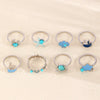 Alloy Animal Zodiac Style Stacked Turtles Ring Set Electroplated With 14K Gold