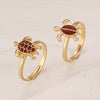 Alloy Animal Zodiac Style Stacked Turtles Ring Set Electroplated With 14K Gold