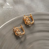Alloy Animal Zodiac Threedimensional Hollow Design Electroplated Bear Ear Buckle Niche Style Women's Earrings