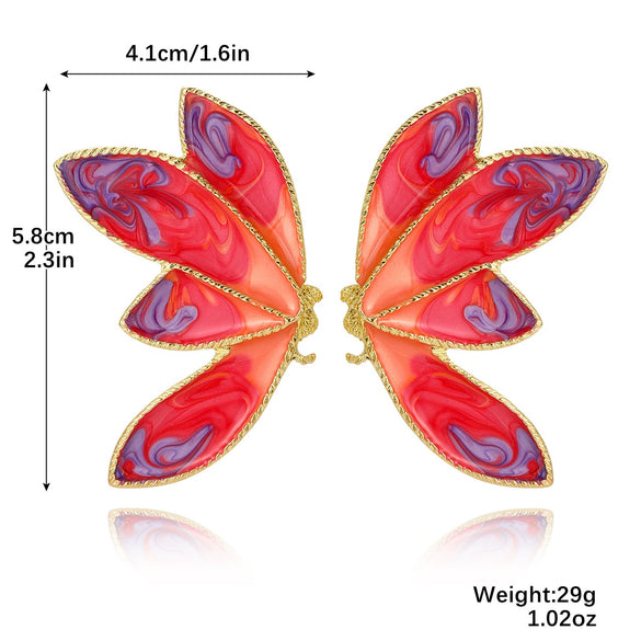 Alloy Animals Butterfly Electroplated Earrings