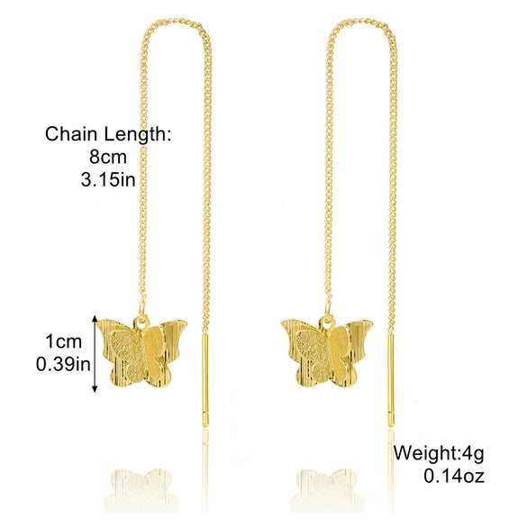 Alloy Animals Butterfly Electroplated Earrings