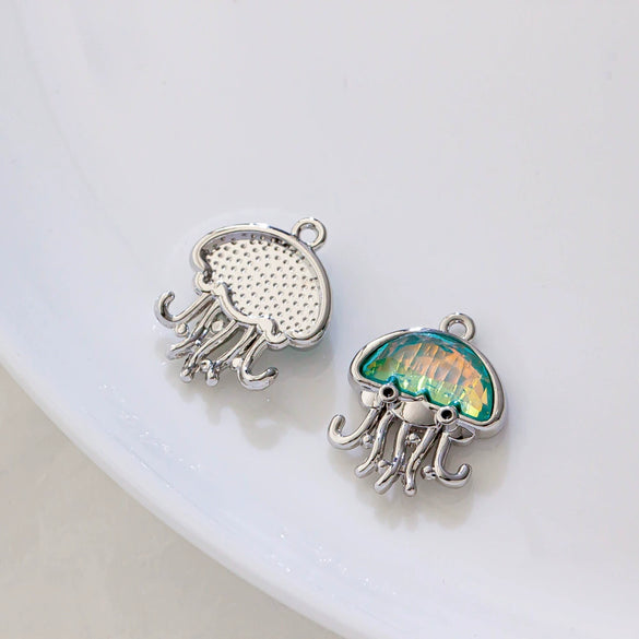 Alloy Animals Jellyfish Pendant Diy Jewelry Electroplated Accessories