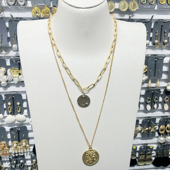 Alloy Animals Style Double Shell Necklace With Electroplating Process