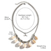 Alloy Animals Style Double Shell Necklace With Electroplating Process