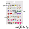 Alloy Animals Zodiac Dripping Oil Earrings Set For Women