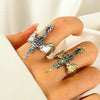 Alloy Animals Zodiac Retro Style Open Finger Ring For Men And Women With Old Design