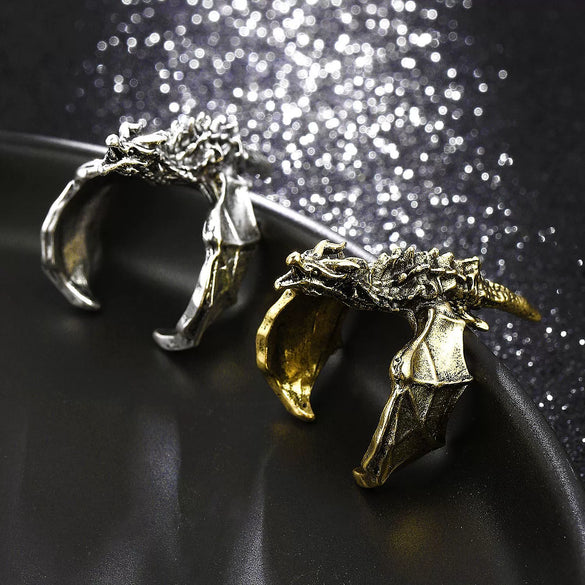 Alloy Animals Zodiac Retro Style Open Finger Ring For Men And Women With Old Design
