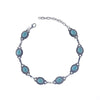 Alloy Anklet For Women Simple Retro Geometric Style With Turquoise