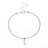 Alloy Anklet With Letters Numbers Text Pattern And Artificial Gemstones Semiprecious Stones Inlay For Women