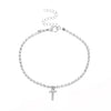 Alloy Anklet With Letters Numbers Text Pattern And Artificial Gemstones Semiprecious Stones Inlay For Women