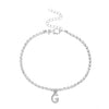 Alloy Anklet With Letters Numbers Text Pattern And Artificial Gemstones Semiprecious Stones Inlay For Women