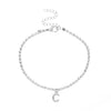 Alloy Anklet With Letters Numbers Text Pattern And Artificial Gemstones Semiprecious Stones Inlay For Women