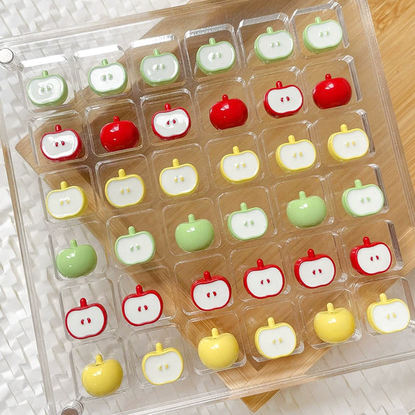 Alloy Apple Loose Beads Baking Paint Diy Bracelet Necklace Beading Material