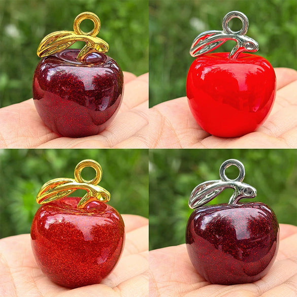 Alloy Apple Pendant Car Ornament Diy Jewelry Accessories Keychain Bag Pendant Electroplated